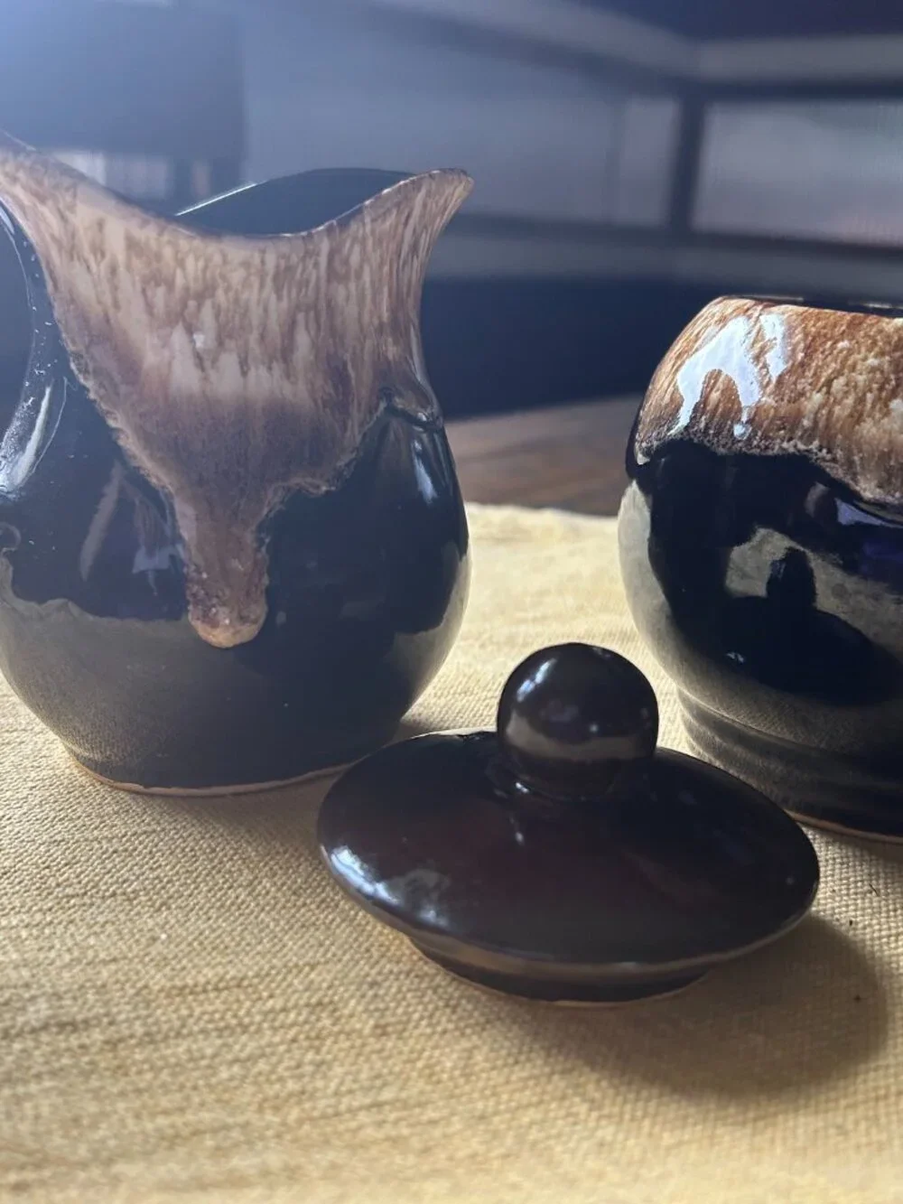 Vintage  Roseville Sugar & Creamer
